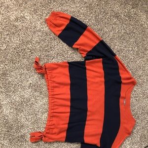 Blue and orange light sweatshirt